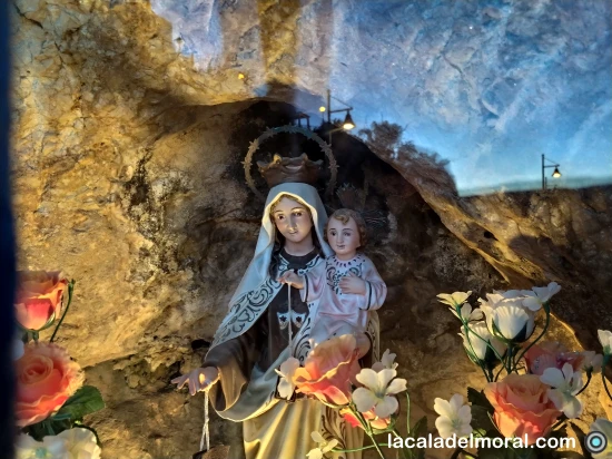 Virgen del Carmen de La Cala del Moral antes de la restauración de 2022