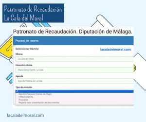 trámites disponibles en la Oficina del Patronato de Recaudación Provincial de La Cala del Moral