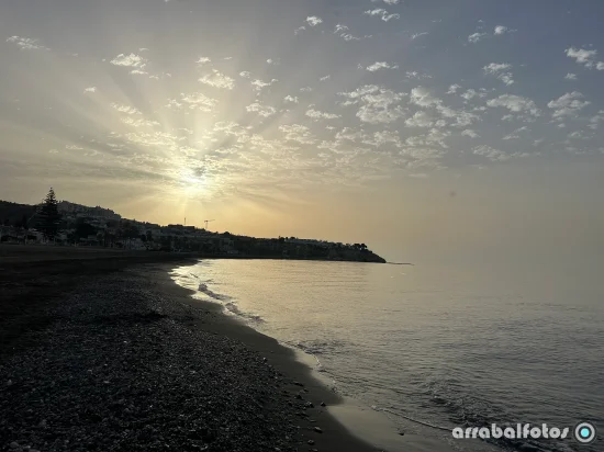 Amanecer en la Playa de La Cala del Moral el Domingo 26 de Mayo de 2024