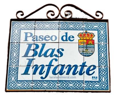 Letrero del Paseo Blas Infante de La Cala del Moral
