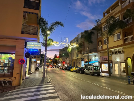 Alumbrado de Navidad en la Avenida de Málaga de La Cala del Moral