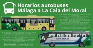 Horarios e itinerarios de los autobuses de Málaga a La Cala del Moral y Rincón de la Victoria